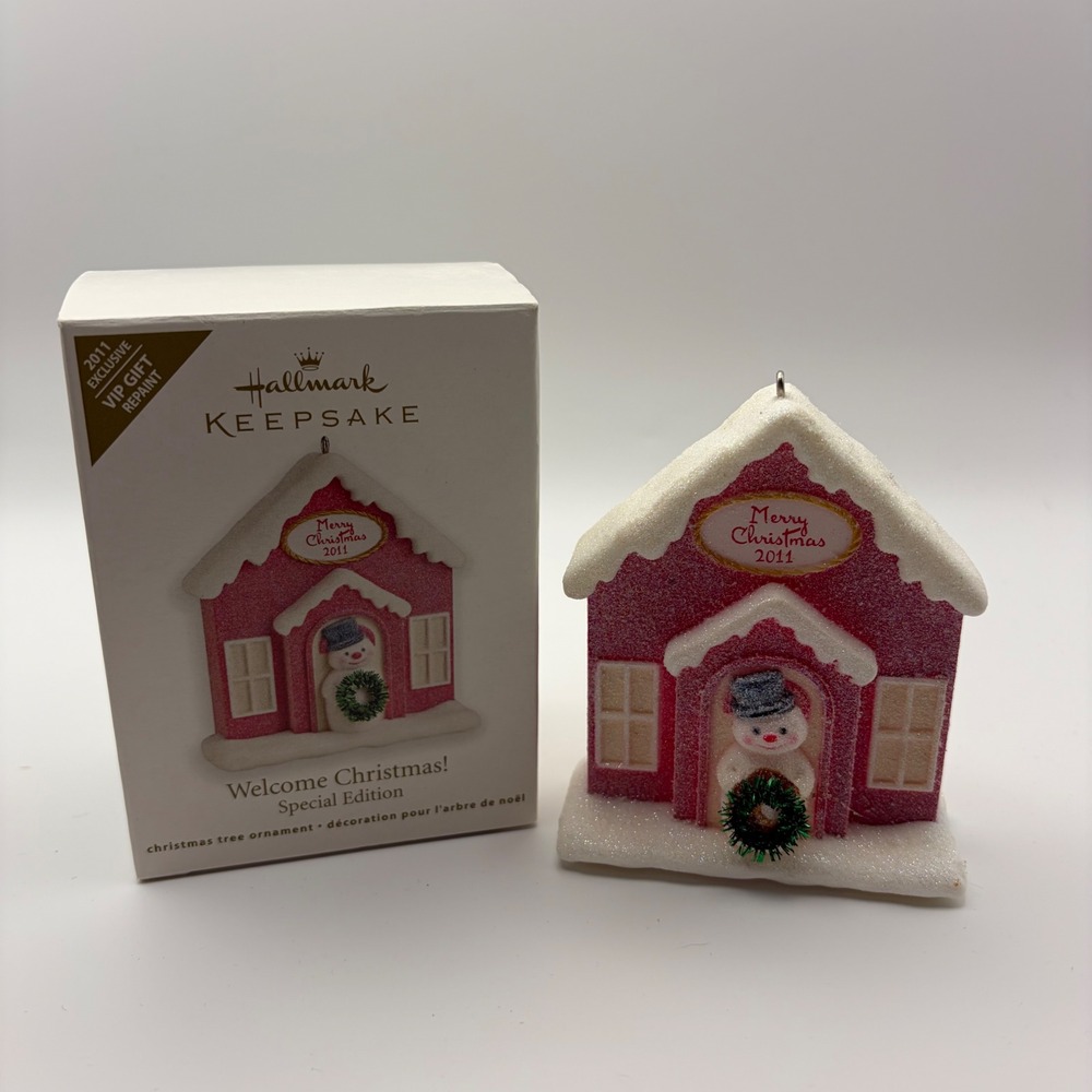 Hallmark Keepsake 2011 Welcome Christmas Special Edition VIP Gift Repaint Pink